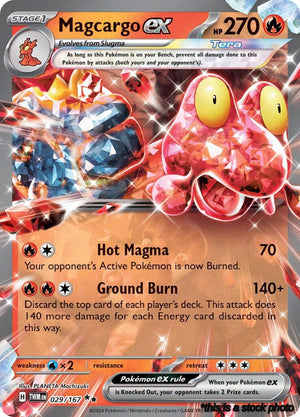 Double Rare Magcargo ex - 029/167 [029/167 Near Mint ]