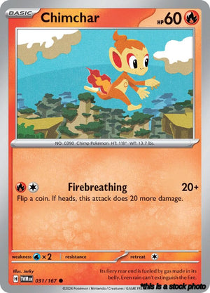 Common Chimchar [031/167 Lightly Played ]