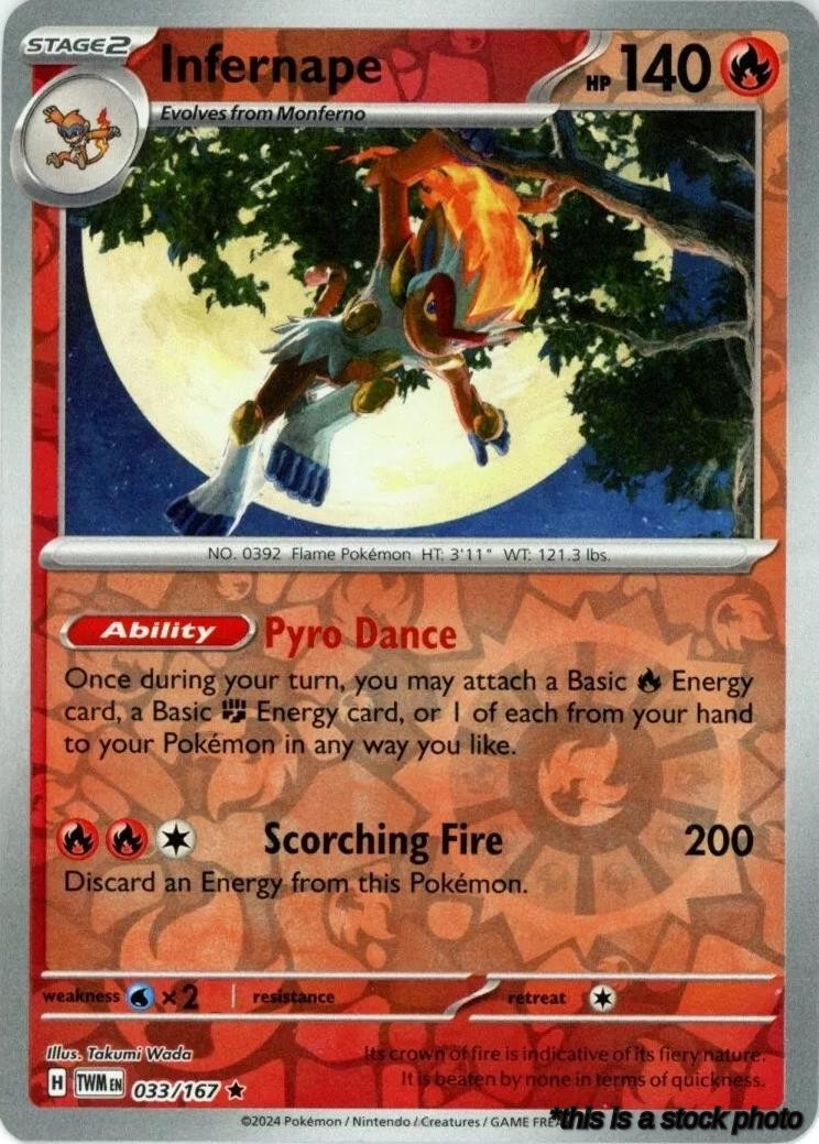 033/167 Infernape Rare Reverse Holofoil