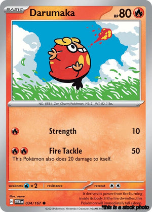 Reverse Holofoil Darumaka [034/167 Near Mint ]