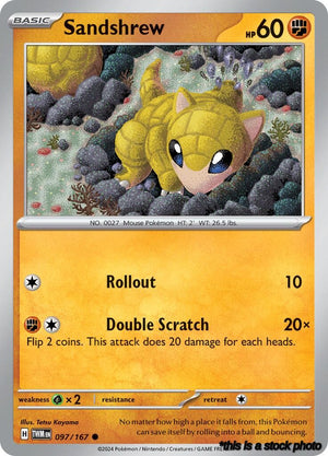 Reverse Holofoil Sandshrew [097/167 Near Mint ]