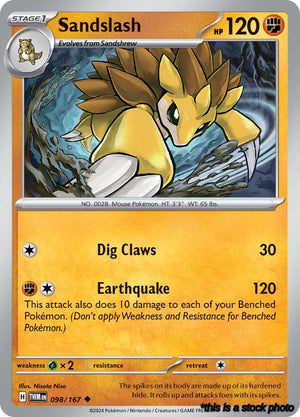 Uncommon Sandslash [098/167 Near Mint ]