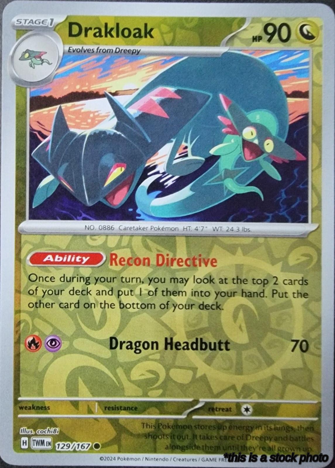 129/167 Drakloak Common Reverse Holofoil