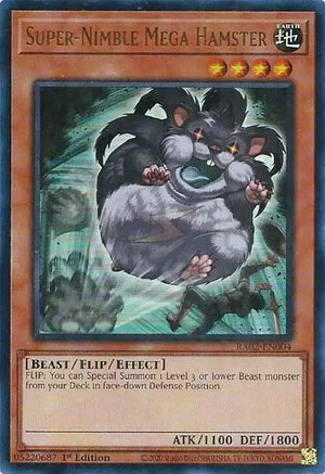 1st Edition Super-Nimble Mega Hamster (UR) [RA02-EN004 Lightly Played] Ultra Rare