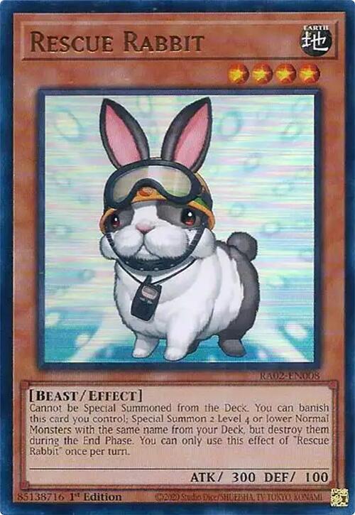 1st Edition Rescue Rabbit (UR) [RA02-EN008 Lightly Played] Ultra Rare