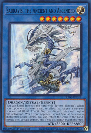 1st Edition Sauravis, the Ancient and Ascended [RA02-EN019 Lightly Played] Super Rare