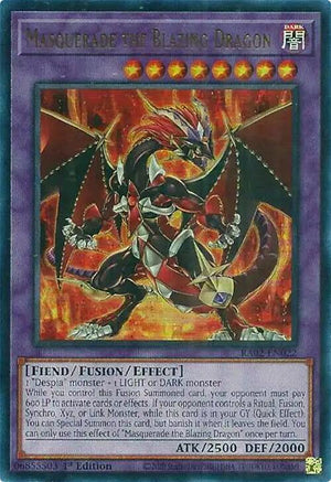 1st Edition Masquerade the Blazing Dragon (UR) [RA02-EN022 Near Mint] Ultra Rare