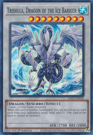 1st Edition Trishula, Dragon of the Ice Barrier [RA02-EN026 Near Mint] Super Rare