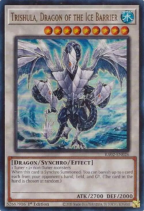 1st Edition Trishula, Dragon of the Ice Barrier (UR) [RA02-EN026 Near Mint] Ultra Rare