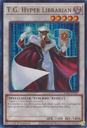 1st Edition T.G. Hyper Librarian (UR) [RA02-EN027 Lightly Played] Ultra Rare
