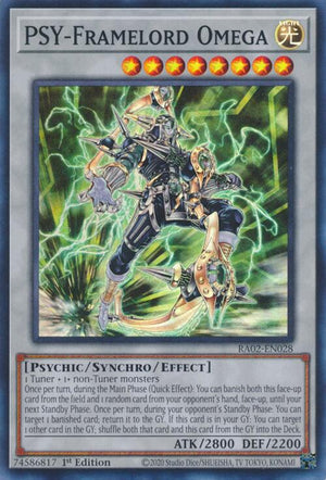 1st Edition PSY-Framelord Omega [RA02-EN028 Lightly Played] Super Rare