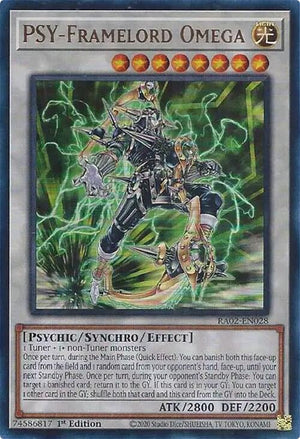 1st Edition PSY-Framelord Omega (UR) [RA02-EN028 Near Mint] Ultra Rare