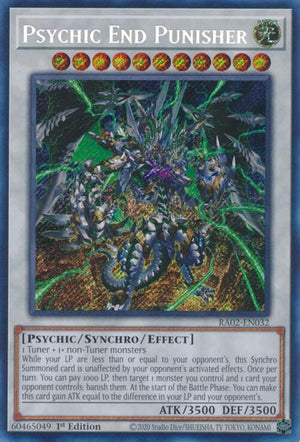 1st Edition Psychic End Punisher (Secret Rare) [RA02-EN032 Lightly Played] Secret Rare