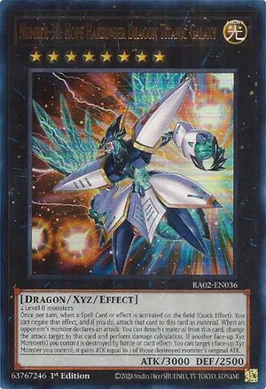 1st Edition Number 38: Hope Harbinger Dragon Titanic Galaxy (UR) [RA02-EN036 Near Mint] Ultra Rare