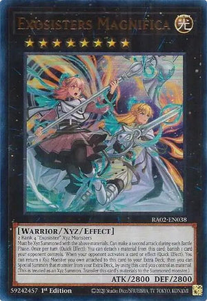 1st Edition Exosisters Magnifica (UR) [RA02-EN038 Lightly Played] Ultra Rare