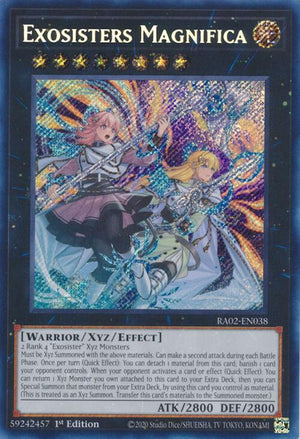 1st Edition Exosisters Magnifica (Secret Rare) [RA02-EN038 Near Mint] Secret Rare
