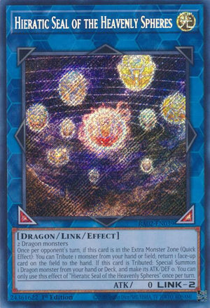 1st Edition Hieratic Seal of the Heavenly Spheres (Secret Rare) [RA02-EN039 Lightly Played] Secret Rare
