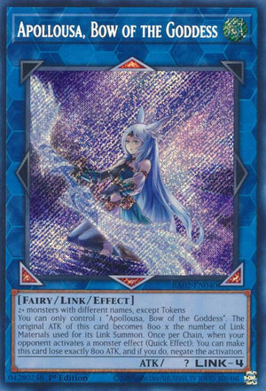 1st Edition Apollousa, Bow of the Goddess (Alternate Art) (Secret Rare) [RA02-EN040 Near Mint] Secret Rare