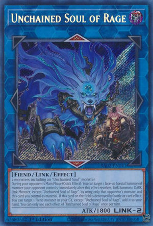 1st Edition Unchained Soul of Rage (Secret Rare) [RA02-EN041 Lightly Played] Secret Rare