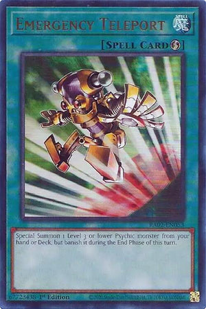 1st Edition Emergency Teleport (UR) [RA02-EN053 Lightly Played] Ultra Rare