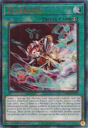 1st Edition Xyz Encore (PUR) [RA02-EN059 Near Mint] Prismatic Ultimate Rare