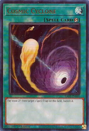 1st Edition Cosmic Cyclone (UR) [RA02-EN061 Lightly Played] Ultra Rare
