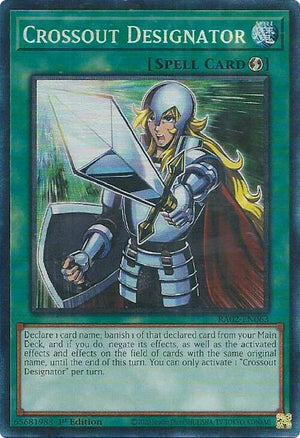 1st Edition Crossout Designator (PCR) [RA02-EN063 Lightly Played] Prismatic Collector's Rare