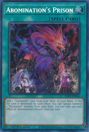1st Edition Abomination's Prison (Secret Rare) [RA02-EN064 Near Mint] Secret Rare