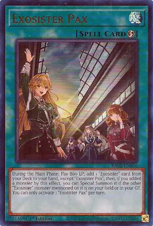 1st Edition Exosister Pax (UR) [RA02-EN066 Lightly Played] Ultra Rare