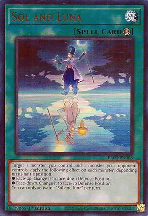 1st Edition Sol and Luna (UR) [RA02-EN068 Lightly Played] Ultra Rare