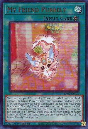 1st Edition My Friend Purrely (UR) [RA02-EN071 Lightly Played] Ultra Rare