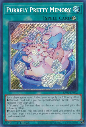 1st Edition Purrely Pretty Memory (Secret Rare) [RA02-EN072 Near Mint] Secret Rare