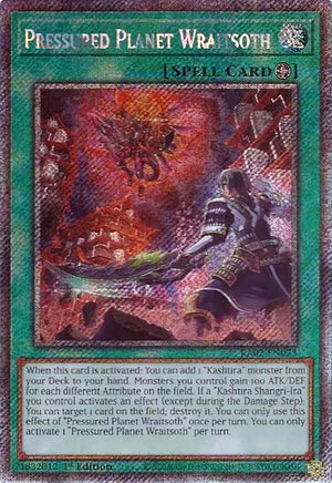 1st Edition Pressured Planet Wraitsoth (Platinum Secret Rare) [RA02-EN073 Lightly Played] Platinum Secret Rare