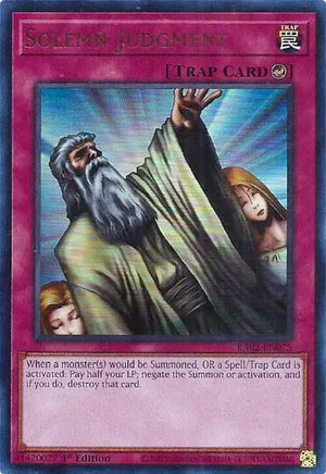 1st Edition Solemn Judgment (UR) [RA02-EN075 Near Mint] Ultra Rare