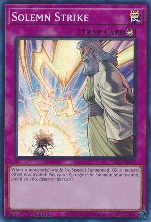 1st Edition Solemn Strike [RA02-EN079 Lightly Played] Super Rare