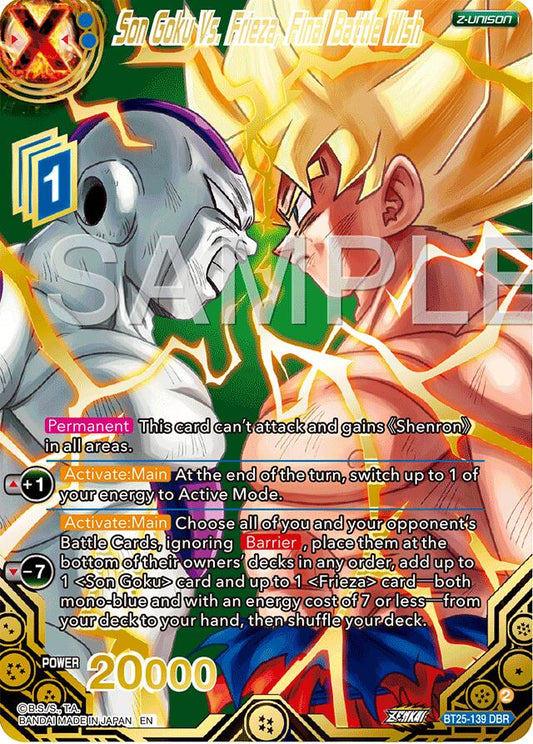Son Goku Vs. Frieza, Final Battle Wish (DBR)