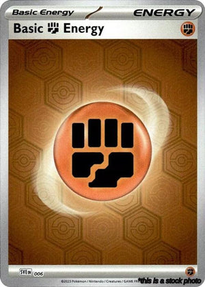 6 Basic Fighting Energy Common Reverse Holofoil