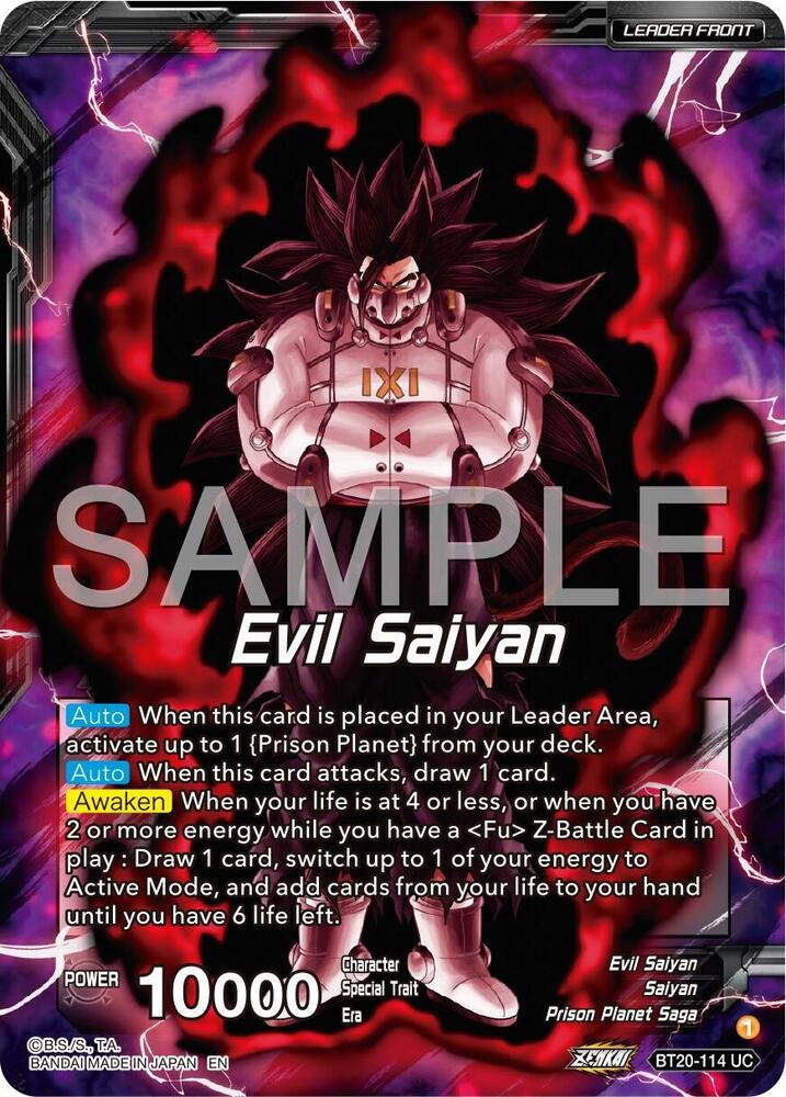 Evil Saiyan // Cumber, Maddening Force (Back)