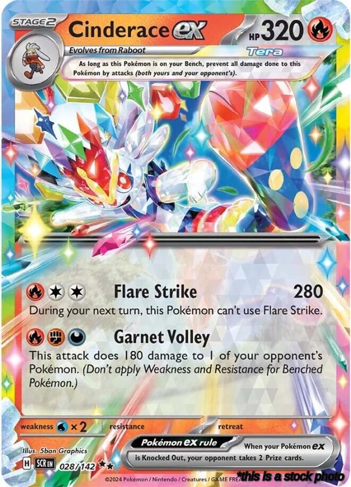 Holofoil Cinderace ex - 028/142 [028/142 Lightly Played ]