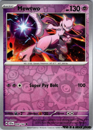 059/142 Mewtwo Uncommon Reverse Holofoil Heavily Played