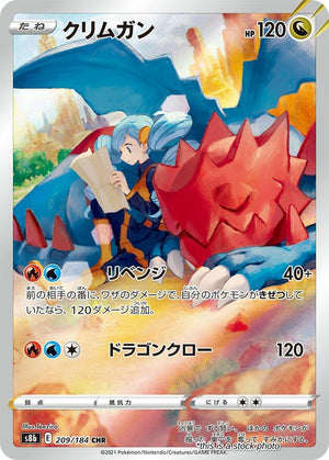 Japanese 209/184 Druddigon Character Rare