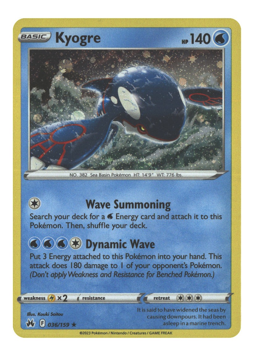 Kyogre - 036/159 (Pixel Holo)