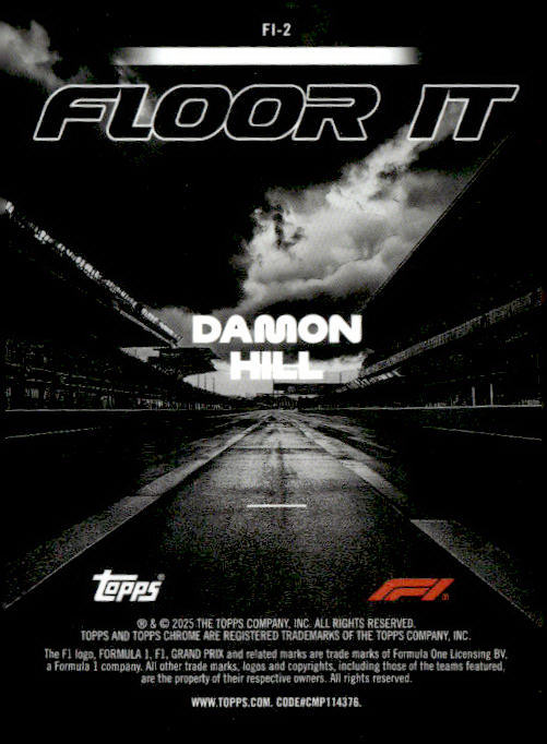 2025 Topps Chrome Formula 1 #FI-2 Damon Hill Floor It