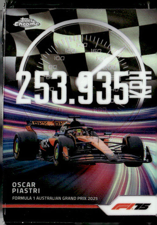 2025 Topps Chrome Formula 1 #TS-3 Oscar Piastri Top Speed