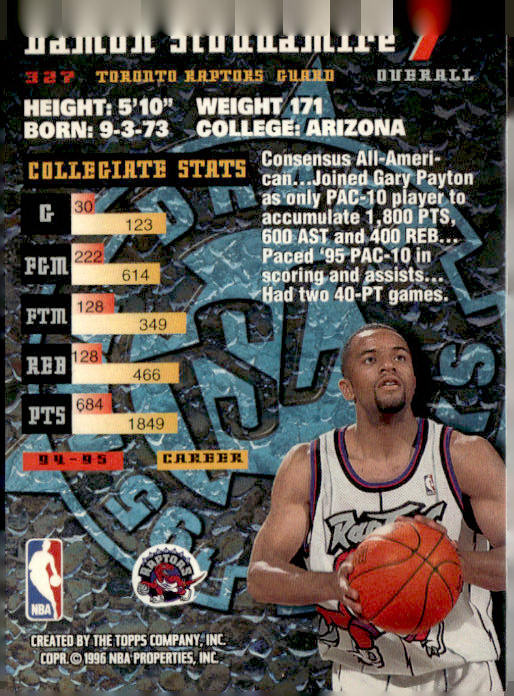 1995-96 Stadium Club #327 Damon Stoudamire