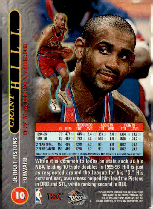 1996-97 Stadium Club #10 Grant Hill