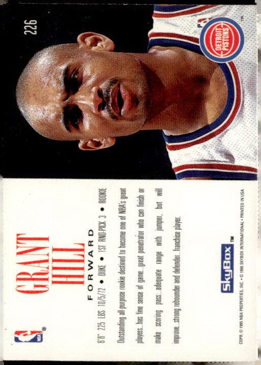 1994-95 #NNO Grant Hill Grant Hill SkyBox Premium Rookie Box Topper