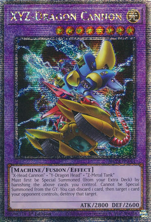 1st Edition XYZ-Dragon Cannon (Alternate Art) (Quarter Century Secret Rare) [MP24-EN011 Near Mint] Quarter Century Secret Rare