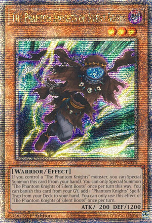 1st Edition The Phantom Knights of Silent Boots (Quarter Century Secret Rare) [MP24-EN039 Lightly Played] Quarter Century Secret Rare