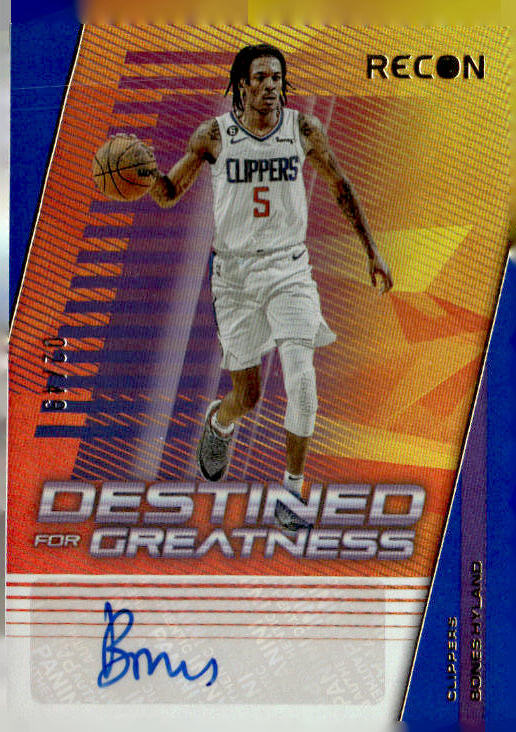 2022-23 Panini #DSG-BHY Bones Hyland Destined for Greatness Signatures Red
